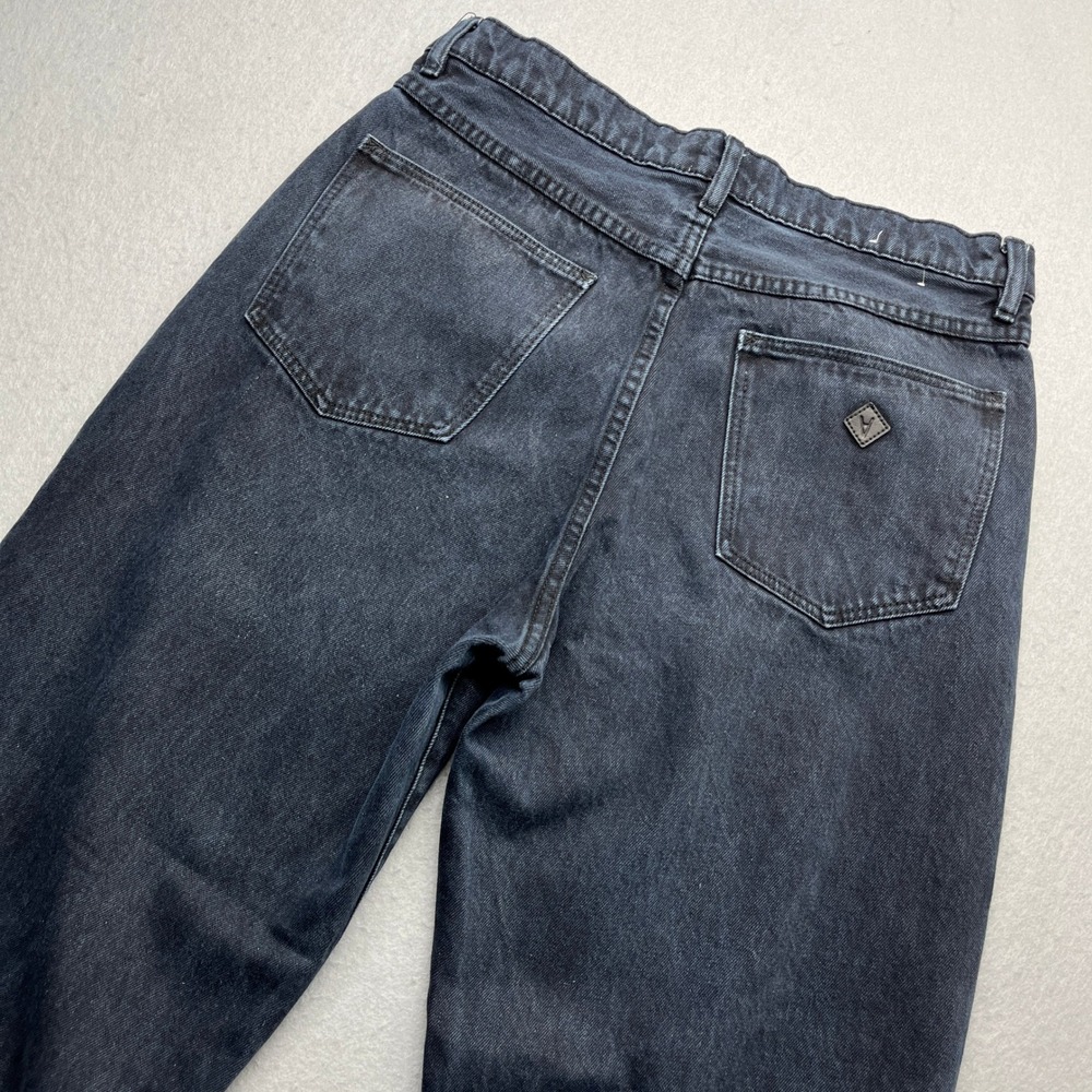 Abrand Jeans‎ Distressed High Rise Straight Leg Faded Black 90s Denim Size 31